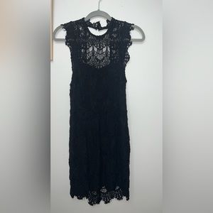 Open back Free People lace mini dress
